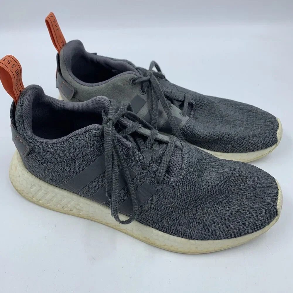 Adidas‎ Mens 11 Running Tennis Shoes Sneakers Three Stripe Gray Boost SHW 675001